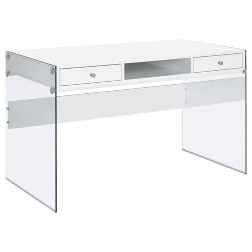 Dobrev - 2-Drawer Writing Desk White