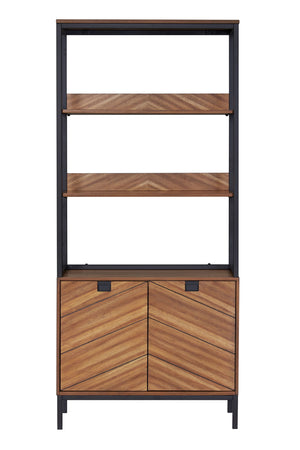 Astoria - Bookcase With Glass Shelves - Light Brown