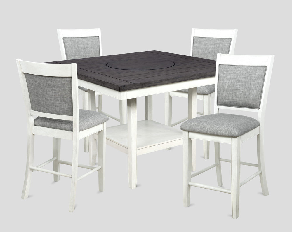 Fulton - Dining Room Set White 5 Pc. Table, 4 Chairs