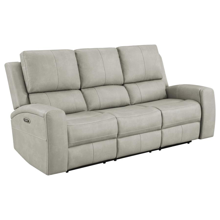 Brickston - Triple Power Reclining Sofa Dark Gray
