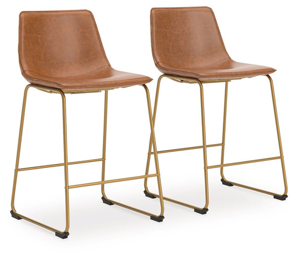 Ciabori - Upholstered Barstool (Set of 2) Light Brown