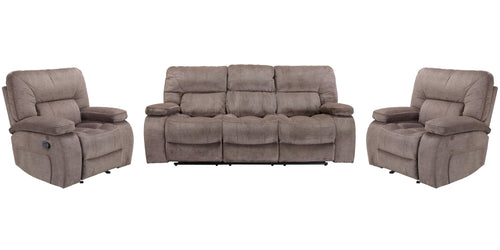 Chapman - Reclining Sofa Set Light Brown 3 Pc. Sofa, 2 Recliners