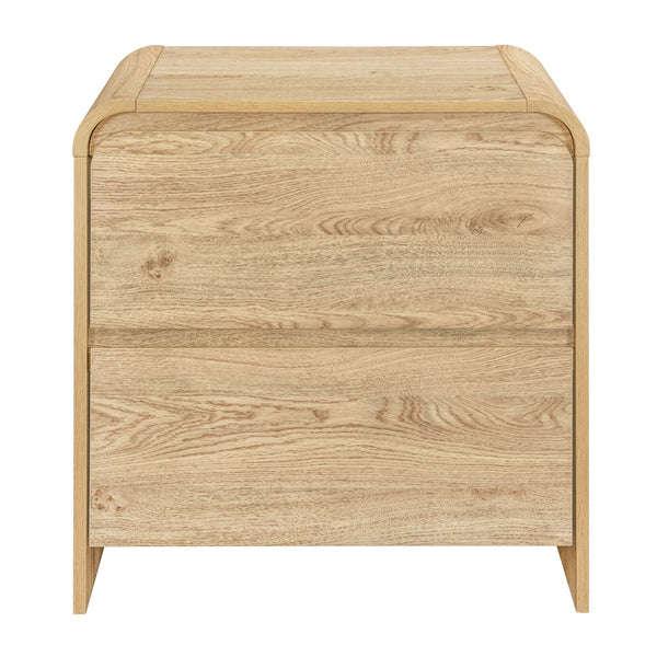 Mara - Two Drawer End Table / Bedside Table - Natural