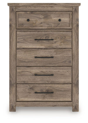 Rusticott - Five Drawer Chest - Brown