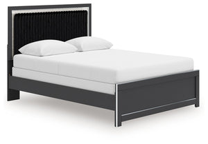 Zuraleus - Upholstered Panel Bed Black Queen