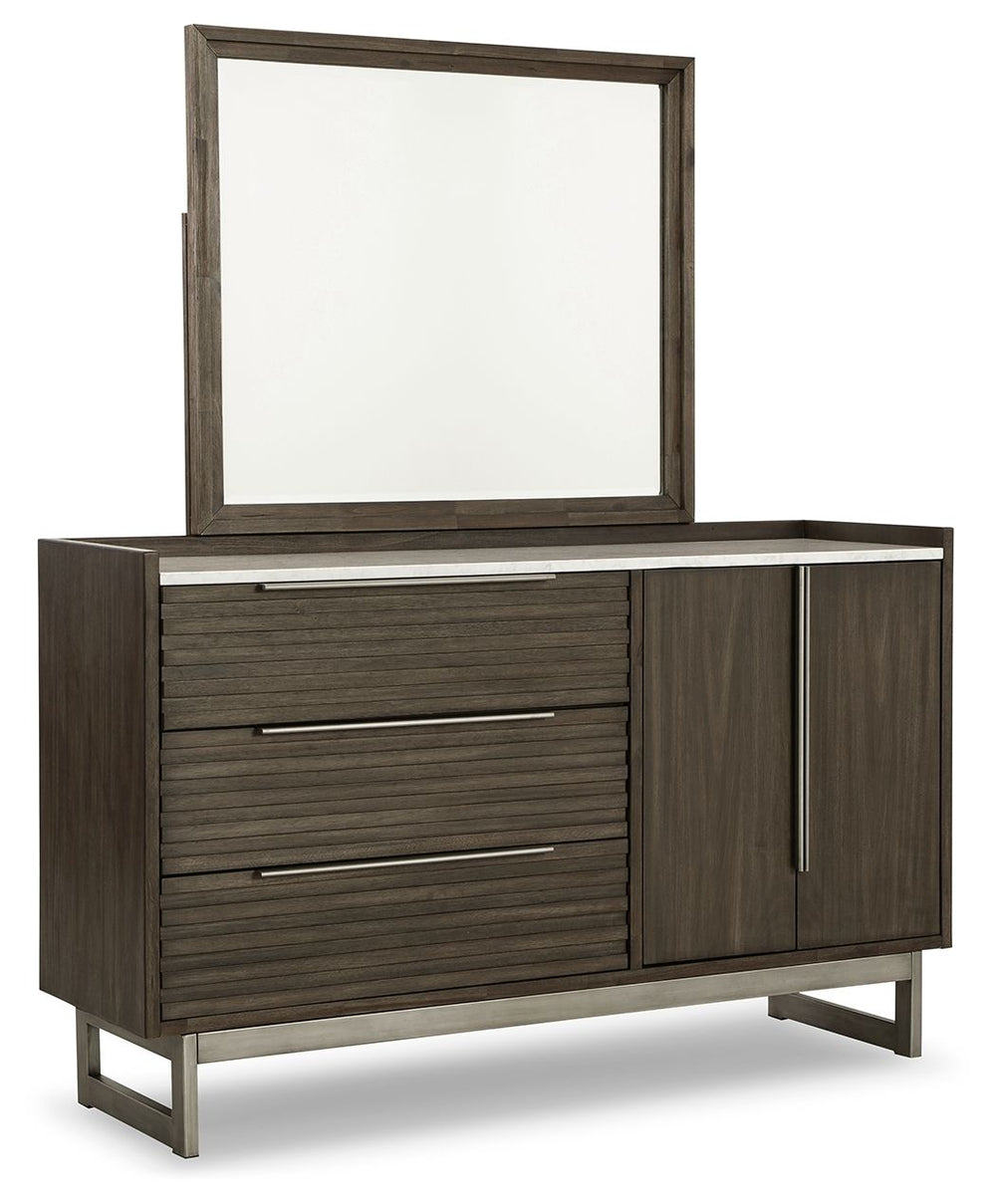 Arkenton - Dresser, Mirror Dark Brown Dressers