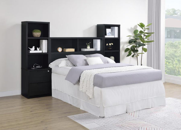 Westpark - 3 Piece Bedroom Set Bookcase Headboard Black Full