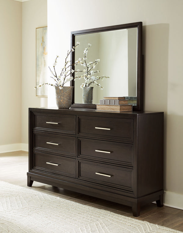 Neymorton - Dark Grayish Brown - Dresser And Mirror