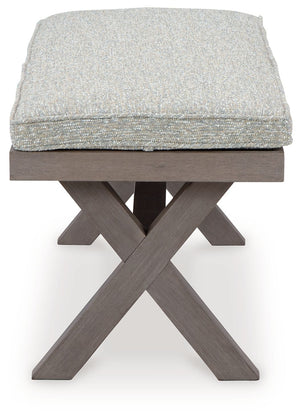 Hillside Barn - Gray / Brown - Bench With Cushion