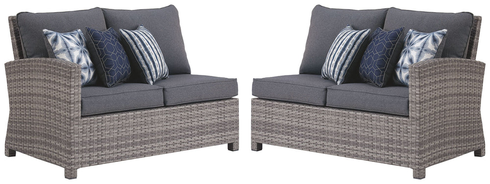 Salem - Gray - Raf / Laf Loveseat W/Cush (Set of 2)