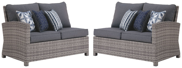 Salem - Gray - Raf / Laf Loveseat W/Cush (Set of 2)