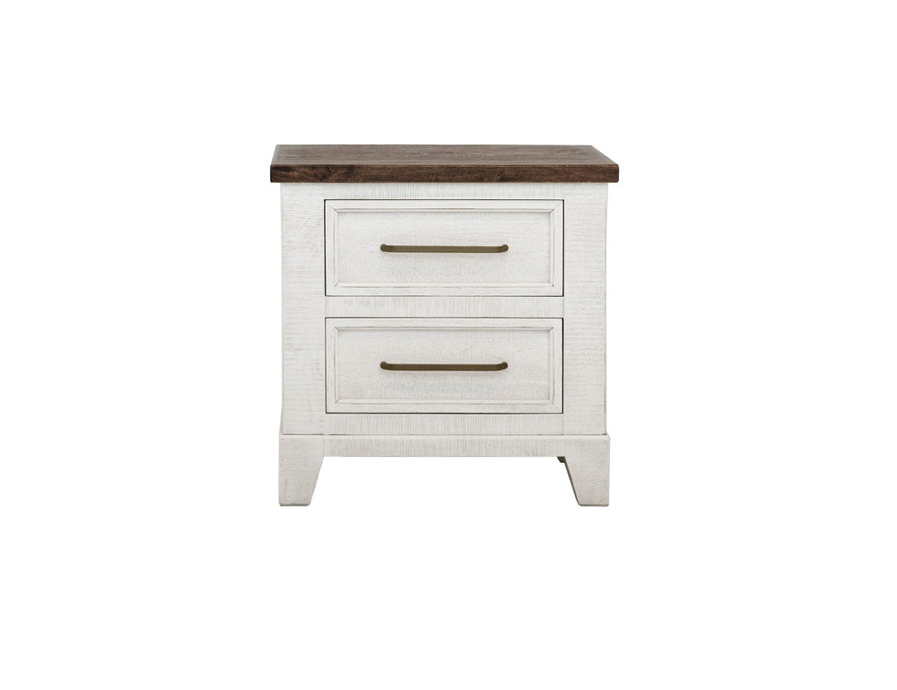 Stoa - 2 Drawer Nightstand - White / Brown