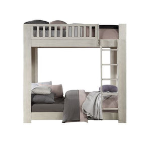 Cedro - Twin Over Twin Bunk Bed - Weathered White