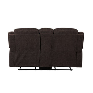 Madden - Motion Loveseat With Console - Brown Chenille
