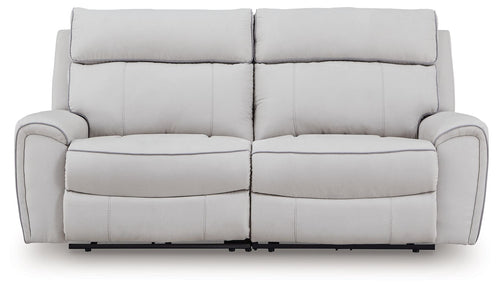 Social Pointe - Reclining Sectional Gray 2 Pc. Reclining Sectional Loveseat