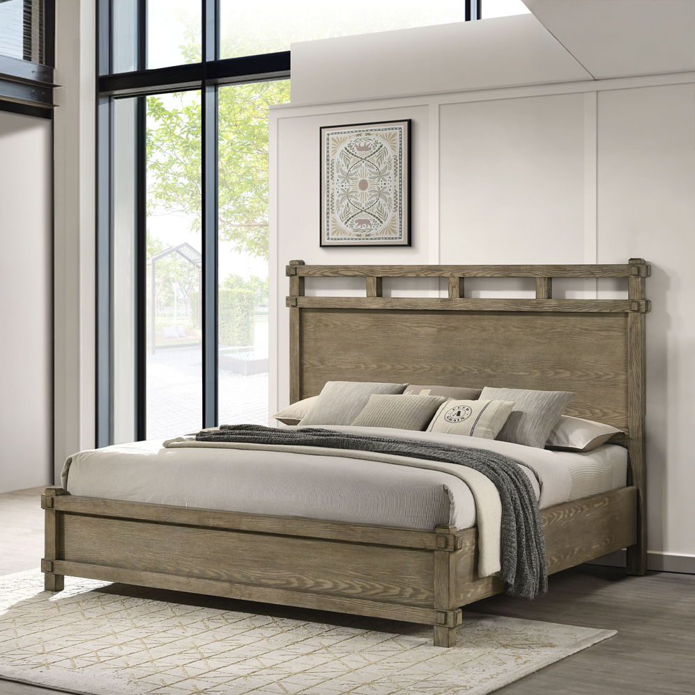 Colton - Panel Bed Antique White Oak