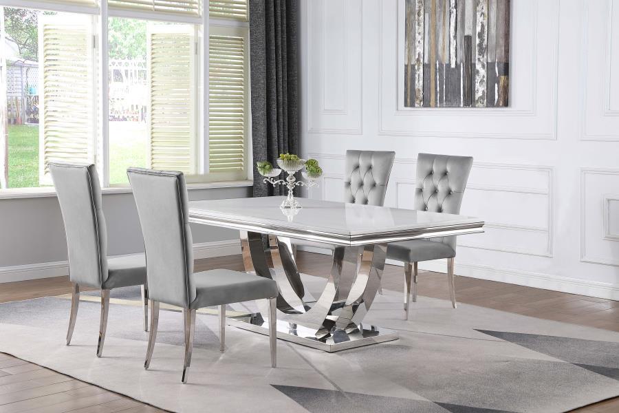 Kerwin - Rectangular Dining Table Set Gray 5 Pc. Table, 4 Chairs