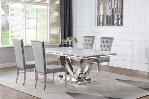 Kerwin - Rectangular Dining Table Set Gray 5 Pc. Table, 4 Chairs
