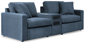 Modmax - Ink - Sectional Blue 3 Pc. Sectional Loveseat With Audio System