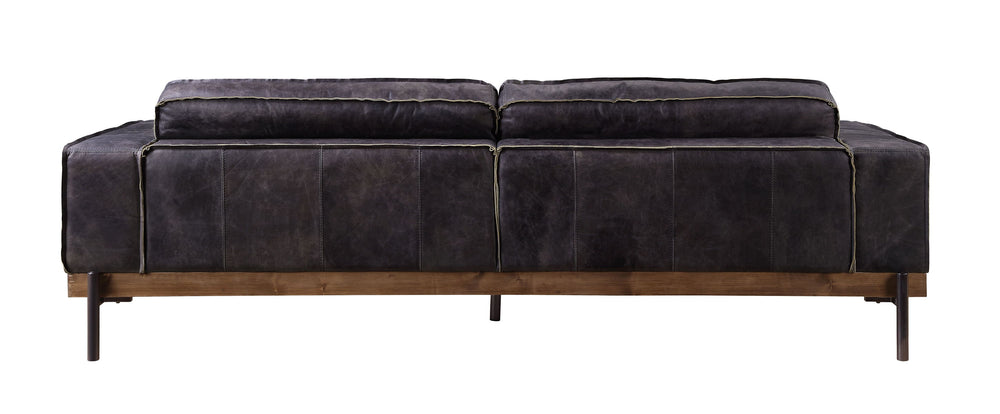 Silchester - Sofa - Antique Ebony Top Grain Leather