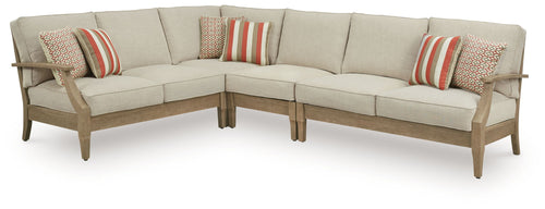 Clare View - Outdoor Sectional Beige 4 Pc. Sectional