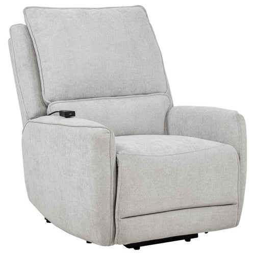 Sylmar - Chenille Upholstered Power Recliner Gray Lift Chairs