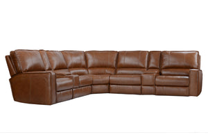 Rockford - 7 Piece Modular Power Reclining Sectional With Power Adjustable Headrests - Verona Saddle