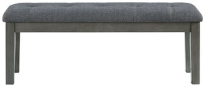 Hallanden - Black / Gray - Large UPH Dining Room Bench