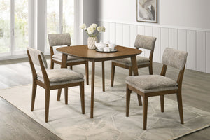 Miller - 39" Square Dining Table With 4 Side Chairs - Walnut
