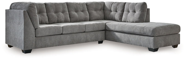 Marleton - Sleeper Sectional Gray 2 Pc. Right Arm Facing Corner Chaise Sleeper Sectional
