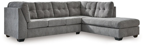 Marleton - Sectional Gray 2 Pc. Right Arm Facing Corner Chaise Sectional