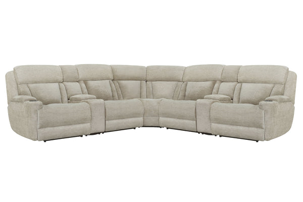 Dalton - Modular Power Reclining Sectional Lucky Fawn 7 Pc. Sectional