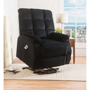Ipompea - Recliner w/Power Lift & Massage Black
