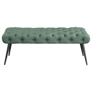 Ella - Upholstered Tufted Bench Metal Legs