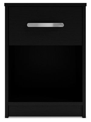 Finch - One Drawer Night Stand - Black