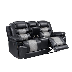 Nikko - Console Loveseat With Dual Recliners