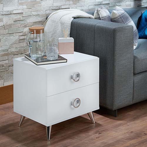 Elms - Accent Table White