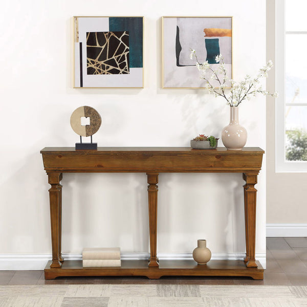 Garrison - Accent Table Oak 60"W x 12"D x 35"H