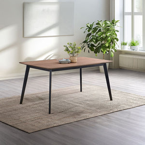 Rebi - Dining Table - Walnut & Black