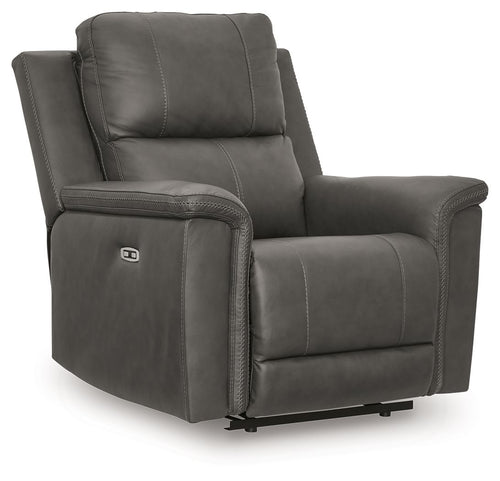 Bleckley - Power Recliner With Adjustable Headrest Gray