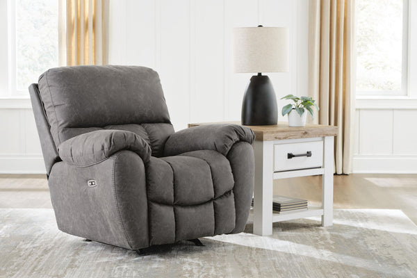 Bakerstein - Power Rocker Recliner With Adjustable Headrest - Galaxy