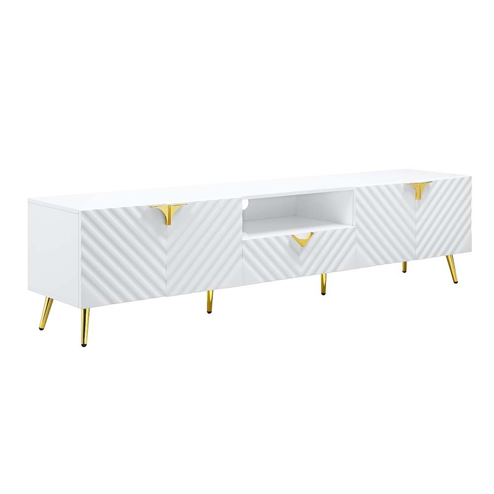 Gaines - TV Stand White