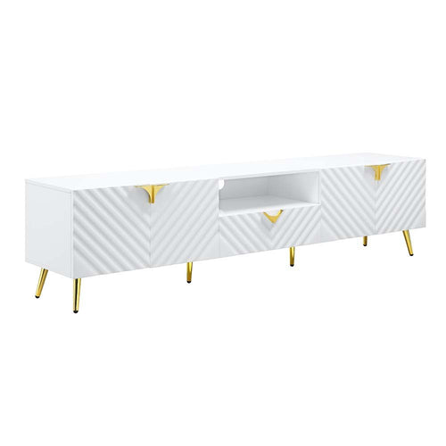 Gaines - TV Stand White