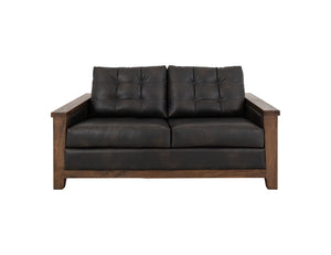 Walnut - Loveseat - Licorice Black