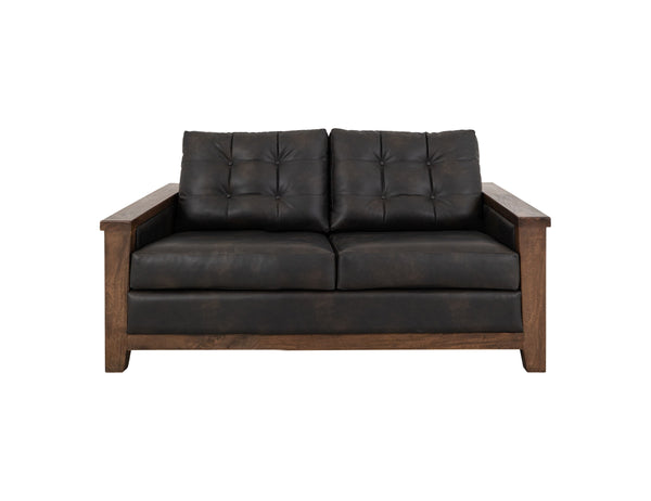 Walnut - Loveseat - Licorice Black