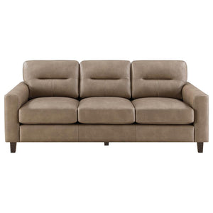 Scotland - Faux Leather Upholstered Track Arm Sofa