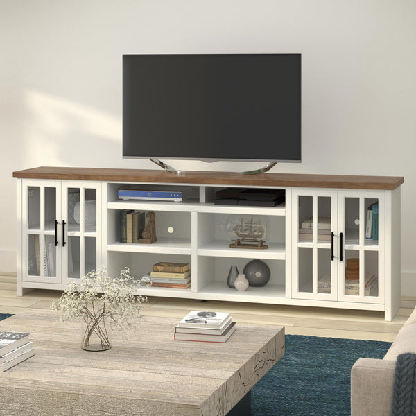 Hampton - 96" TV Stand - Jasmine Whitewash / Barnwood