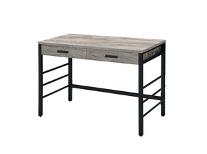 Disho - Writing Desk With USB - Light Weathered Oak & Black