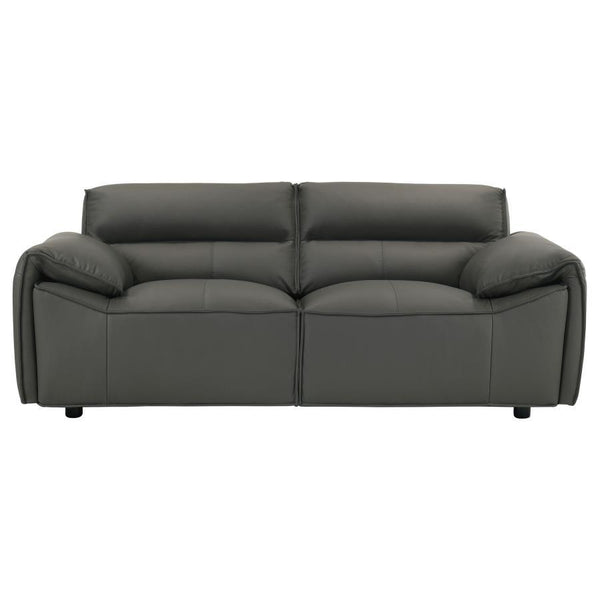 Buxton - Top Grain Leather Upholstered Loveseat