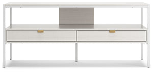 Deznee - White - Large TV Stand